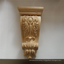 Solid Wood Carved Wood Floral Roman Corbel